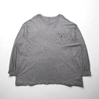 Polo Ralph Lauren ビッグサイズ 長袖Tシャツ ロンT 4XL グレー 胸ポケット スモールポニー刺繡