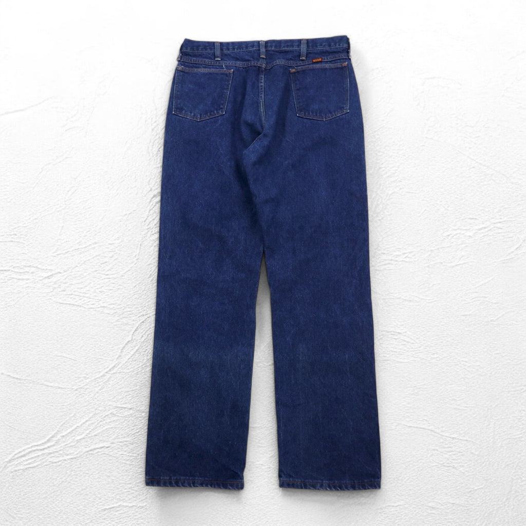 RUSTLER (Wrangler) 90s USA Made Denim Pants L Indigo Blue 87620NV