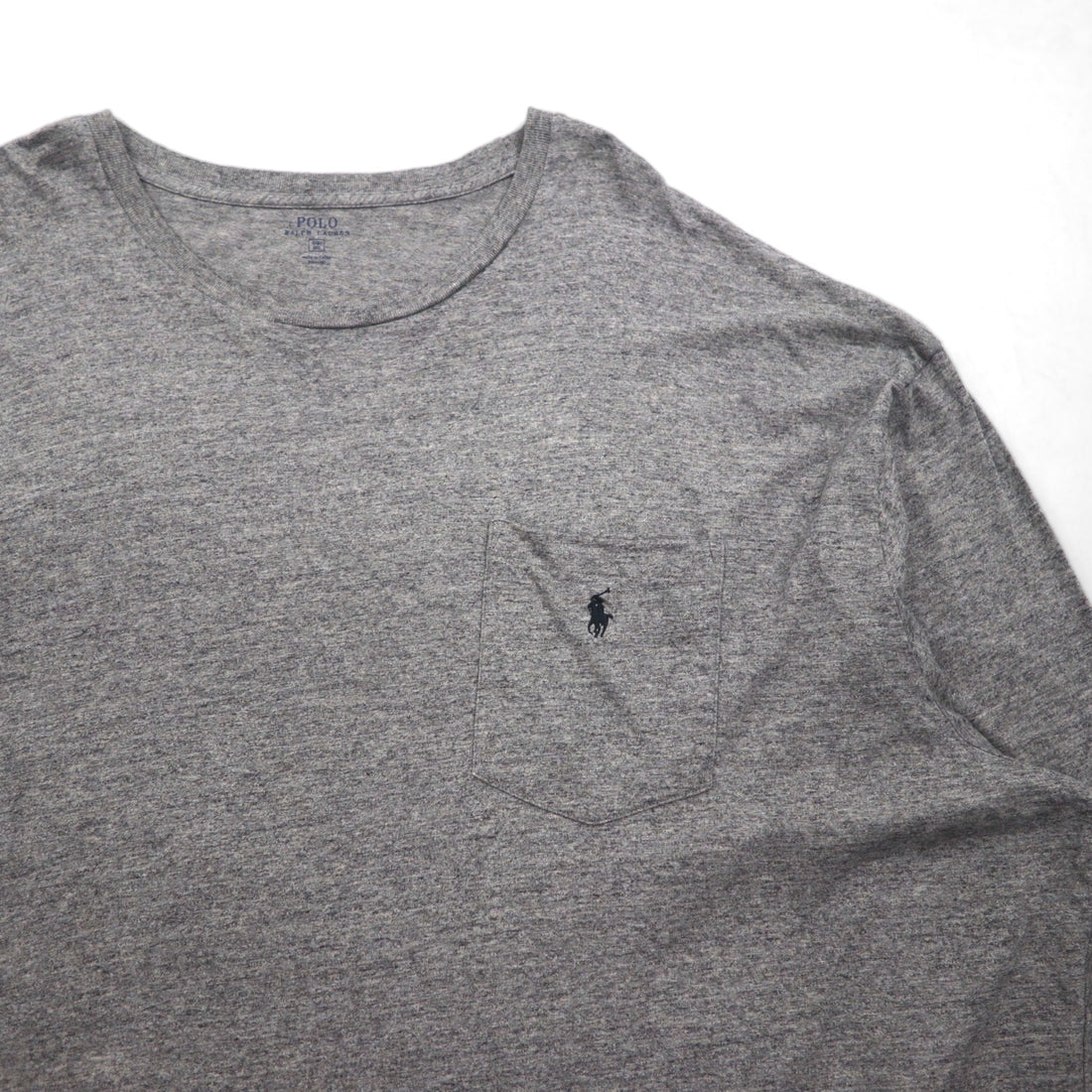 Polo Ralph Lauren ビッグサイズ 長袖Tシャツ ロンT 4XL グレー 胸ポケット スモールポニー刺繡