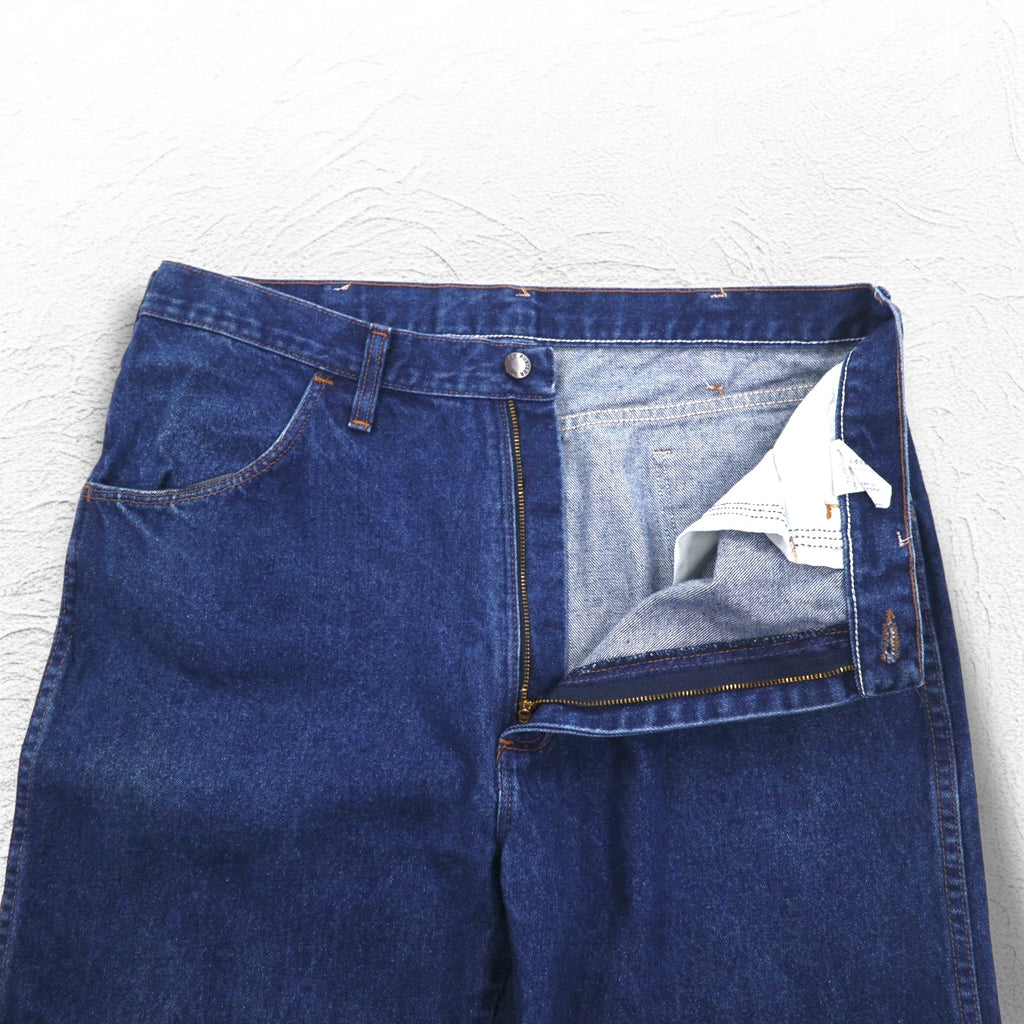 RUSTLER (Wrangler) 90s USA Made Denim Pants L Indigo Blue 87620NV
