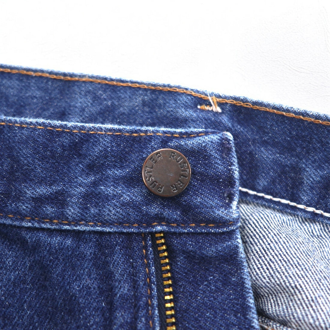 RUSTLER (Wrangler) 90s USA Made Denim Pants L Indigo Blue 87620NV
