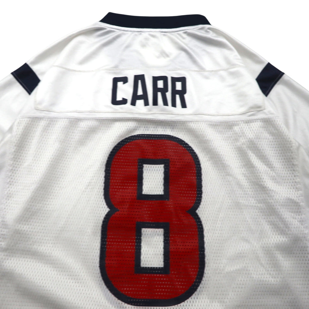Reebok Game Shirt, Size L, White, Polyester Mesh, Numbering, NFL, TEXANS