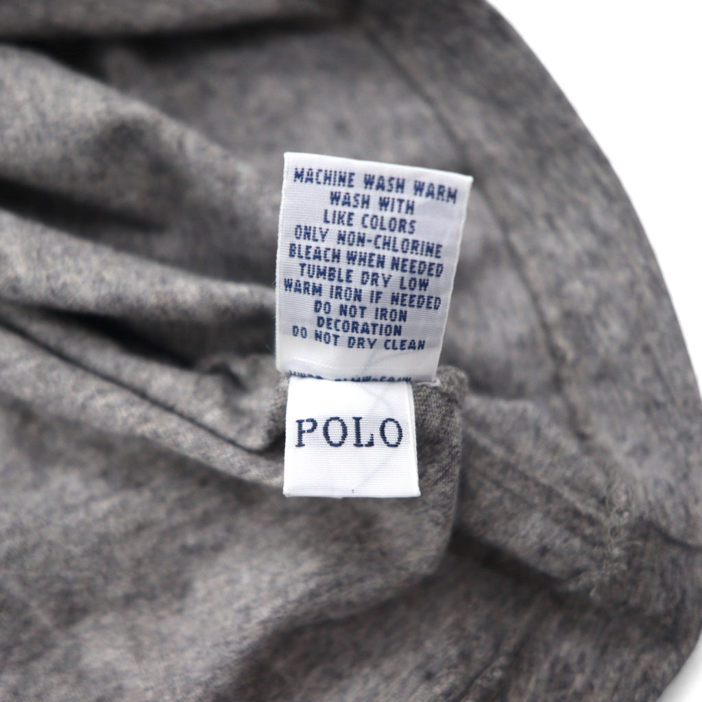 Polo Ralph Lauren ビッグサイズ 長袖Tシャツ ロンT 4XL グレー 胸ポケット スモールポニー刺繡