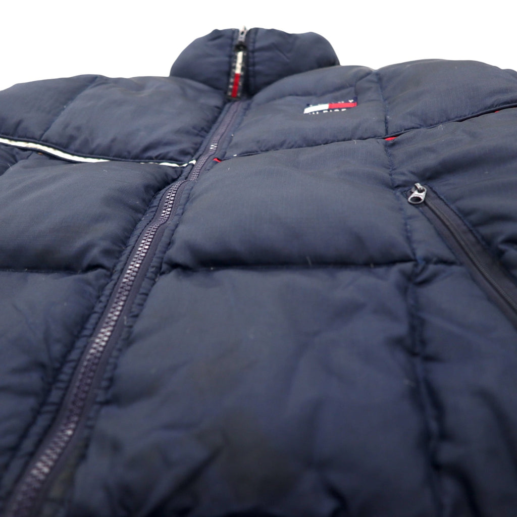 TOMMY HILFIGER 90s Down Jacket L Navy Nylon Flag Logo
