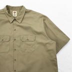 Dickies Short Sleeve Chino Work Shirt, 3XL, Beige, Chest Pocket, Oversized, Made in Honduras