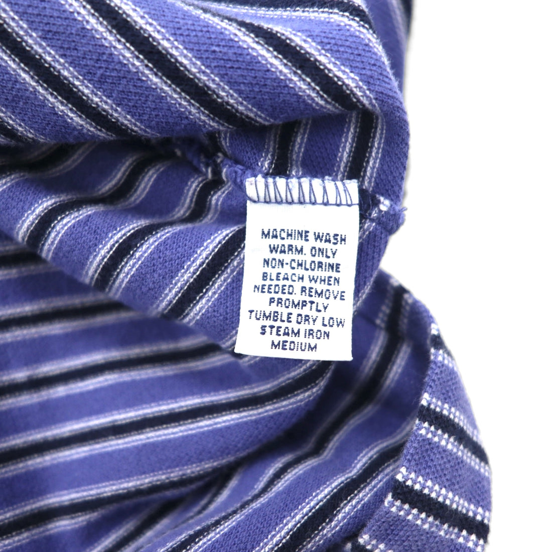 Polo by Ralph Lauren 90s Striped Polo Shirt, XL, Blue Cotton, Pique, Small Pony Embroidery