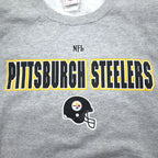 NFL 90年代 クルーネック スウェット XL グレー プリント PITTSBURGH STEELERS メキシコ製