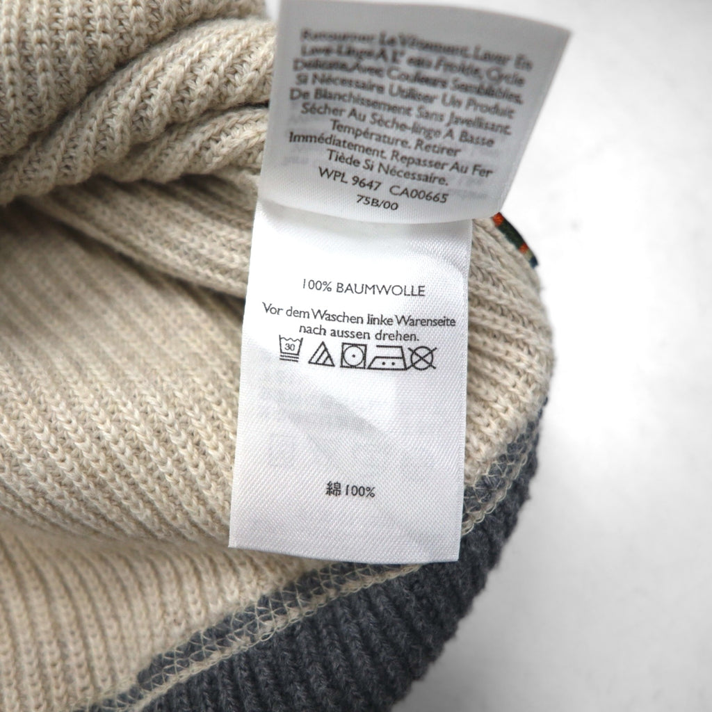 Eddie Bauer Crew Neck V-Neck Knit Sweater, Size M, Beige, Cotton, 3823