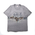 anvil 90s USA Made Single Stitch T-Shirt, XL, Gray, MINESOTA, Double-Sided Animal Print, Wolf
