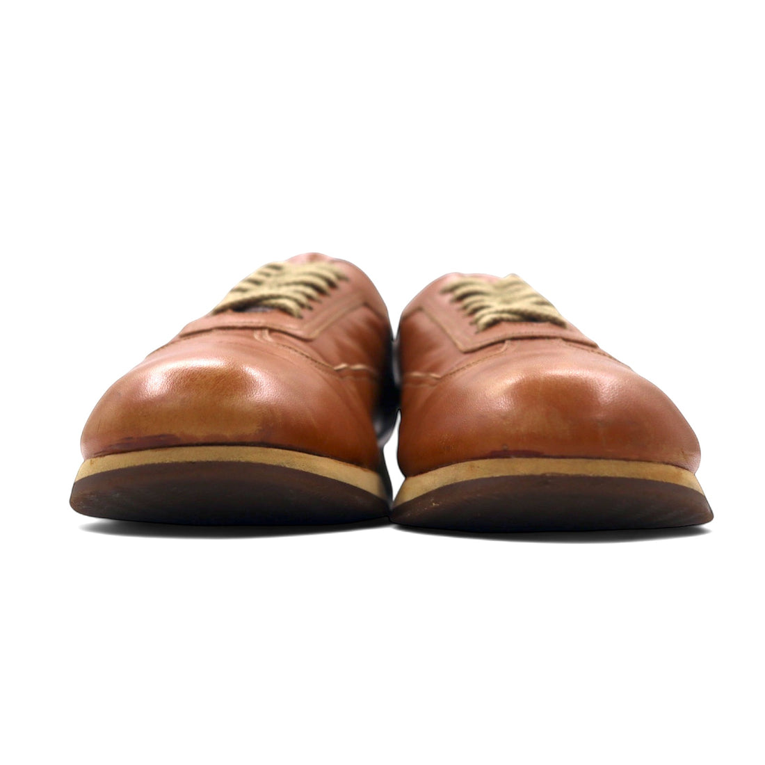 BURBERRY カーフレザー スニーカー 24.5cm ベージュ BU1340