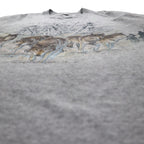 anvil 90s USA Made Single Stitch T-Shirt, XL, Gray, MINESOTA, Double-Sided Animal Print, Wolf