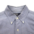 Polo Ralph Lauren 90年代 オックスフォード ボタンダウン シャツ M ブルー 胸ポケット エンブレム