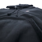 Champion リバースウィーブ パーカー M ブラック コットン 青単タグ 復刻 パキスタン製