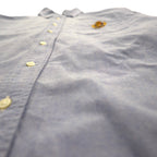 Polo Ralph Lauren 90年代 オックスフォード ボタンダウン シャツ M ブルー 胸ポケット エンブレム