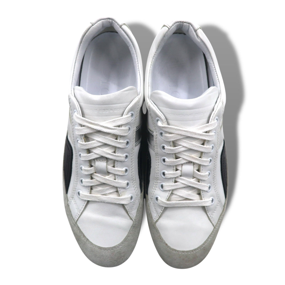 DIOR HOMME Made in Italy German Trainer Sneakers 24.5cm White Leather Hedi Slimane 07AW Eddie Period