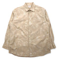 KENZO floral print dress shirt, XL, beige, cotton, all-over print, comfort fit