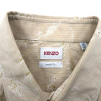 KENZO floral print dress shirt, XL, beige, cotton, all-over print, comfort fit
