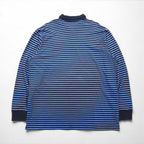 POLO JEANS CO RALPH LAUREN 90年代 長袖ポロシャツ ラガーシャツ XL ブルー ボーダー ビッグサイズ
