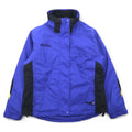 Columbia 90s 3WAY Mountain Parka M Blue Black Nylon Fleece Liner Drawstring Zip-in-Zip