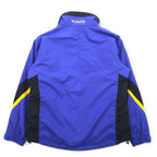 Columbia 90s 3WAY Mountain Parka M Blue Black Nylon Fleece Liner Drawstring Zip-in-Zip