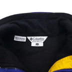 Columbia 90s 3WAY Mountain Parka M Blue Black Nylon Fleece Liner Drawstring Zip-in-Zip
