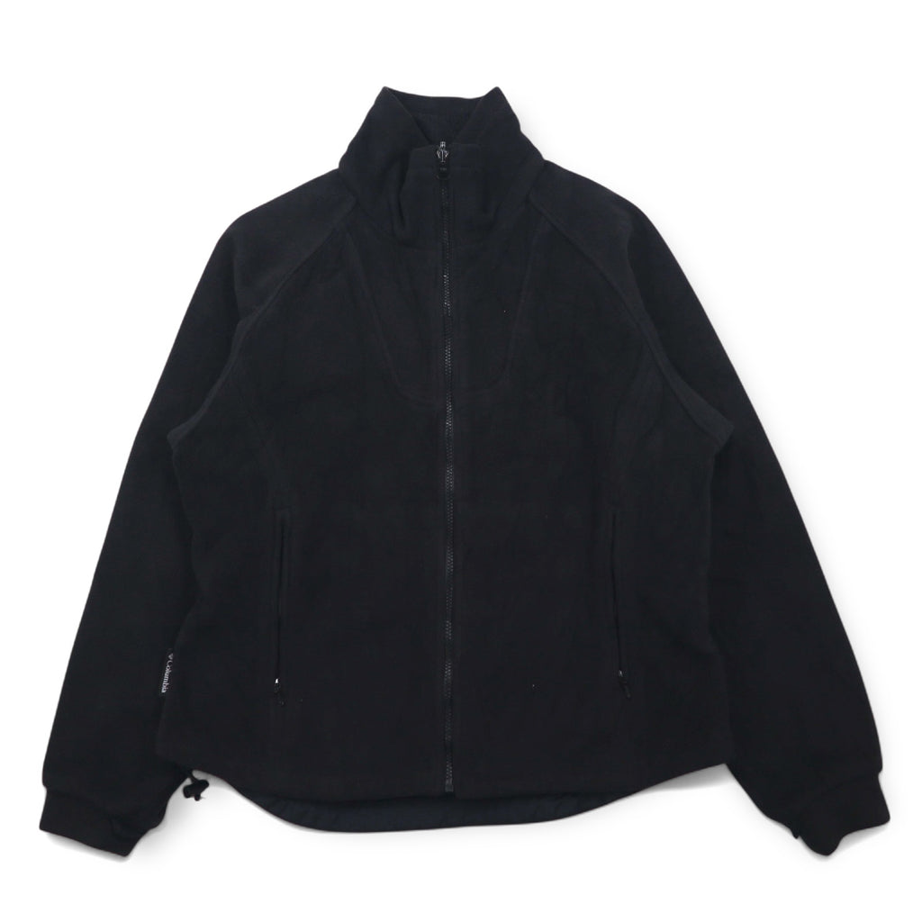 Columbia 90s 3WAY Mountain Parka M Blue Black Nylon Fleece Liner Drawstring Zip-in-Zip