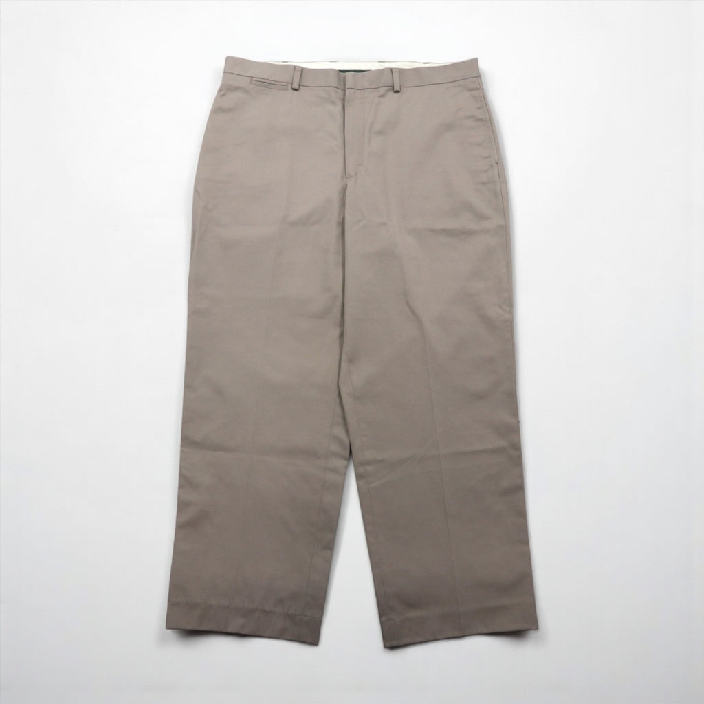 LLBean Cotton Twill Wide Chino Work Pants, XL, Beige, Natural Fit, 262553, Wrinkle Free