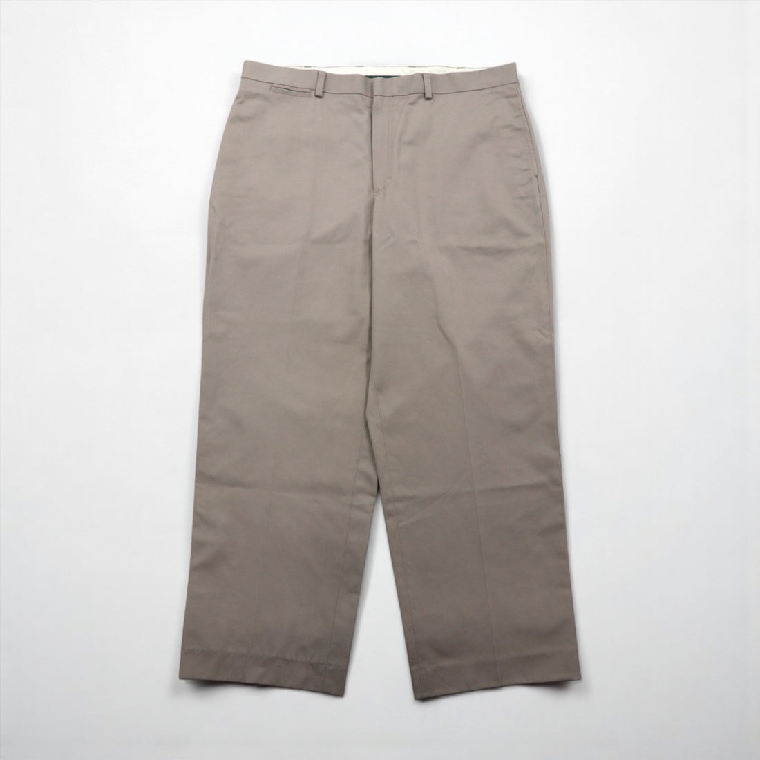 LLBean Cotton Twill Wide Chino Work Pants, XL, Beige, Natural Fit, 262553, Wrinkle Free