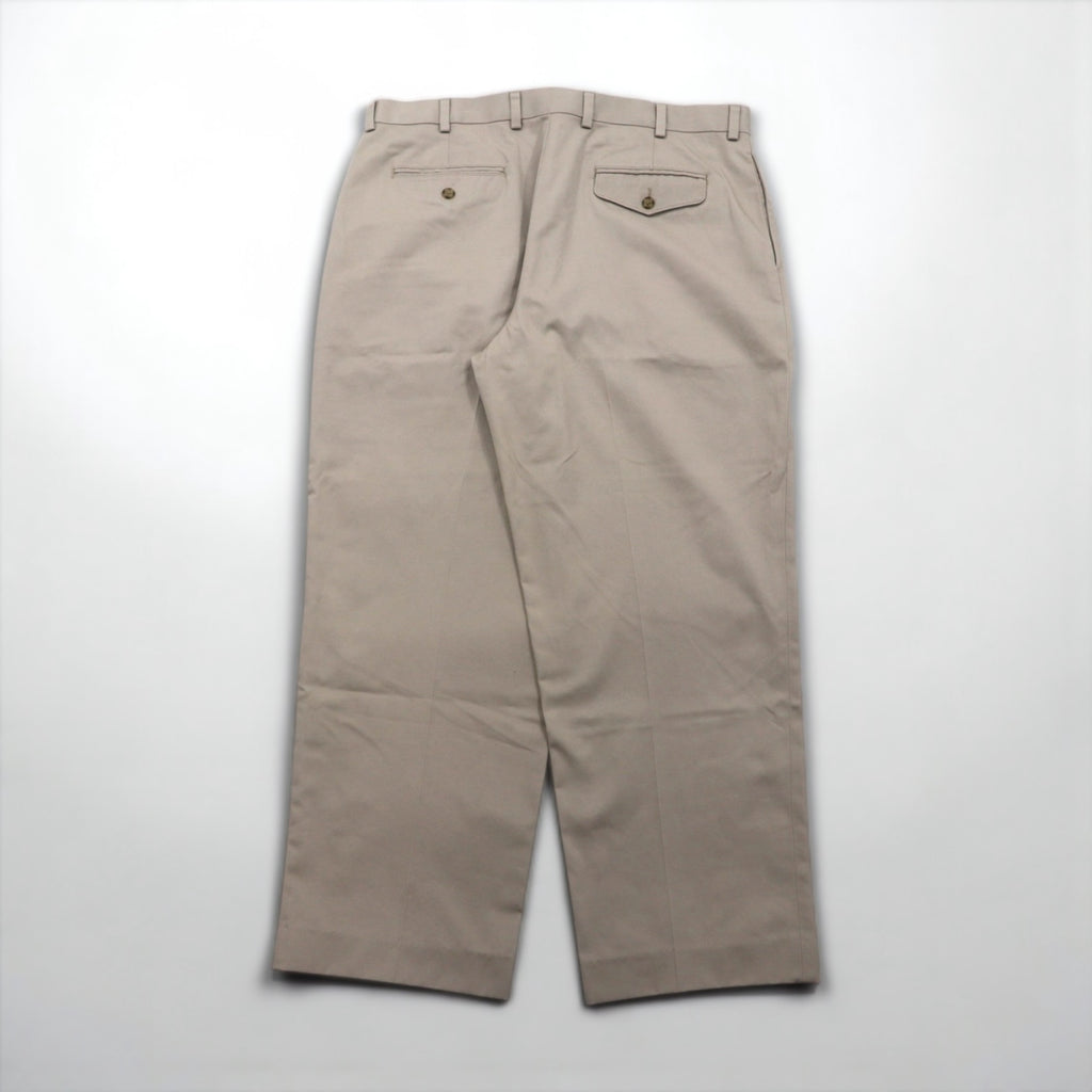 LLBean Cotton Twill Wide Chino Work Pants, XL, Beige, Natural Fit, 262553, Wrinkle Free