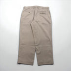 LLBean Cotton Twill Wide Chino Work Pants, XL, Beige, Natural Fit, 262553, Wrinkle Free