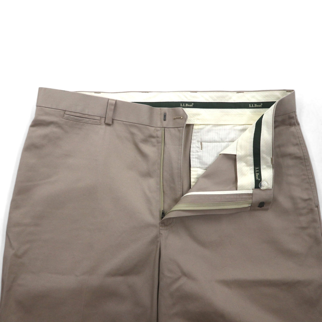 LLBean Cotton Twill Wide Chino Work Pants, XL, Beige, Natural Fit, 262553, Wrinkle Free