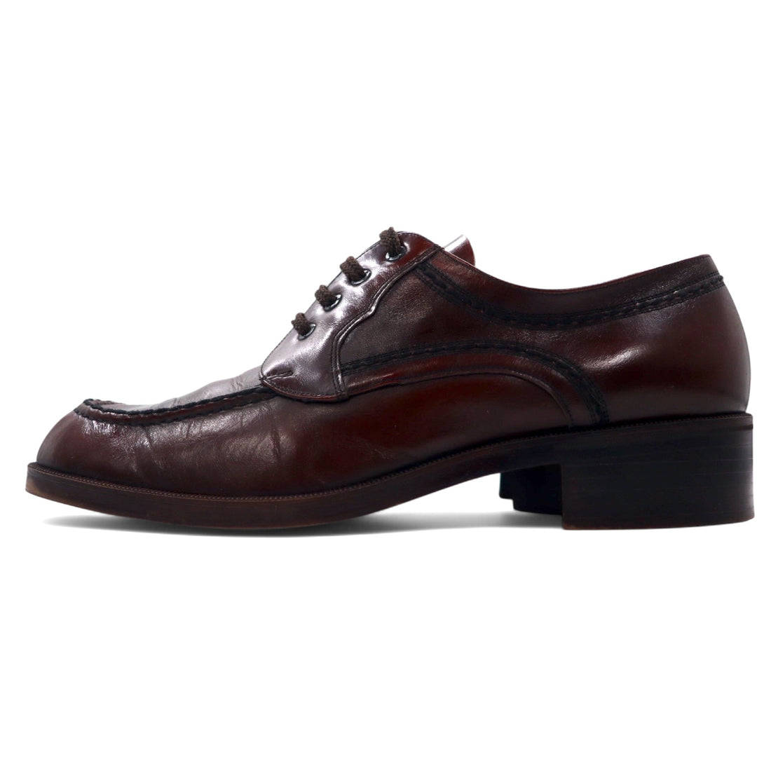Pellet Moc Toe U-Tip Wingtip Dress Shoes 28cm Dark Brown