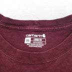 Carhartt Long Sleeve Pocket T-Shirt Long Tee 3XL Bordeaux Big Size Honduras Match