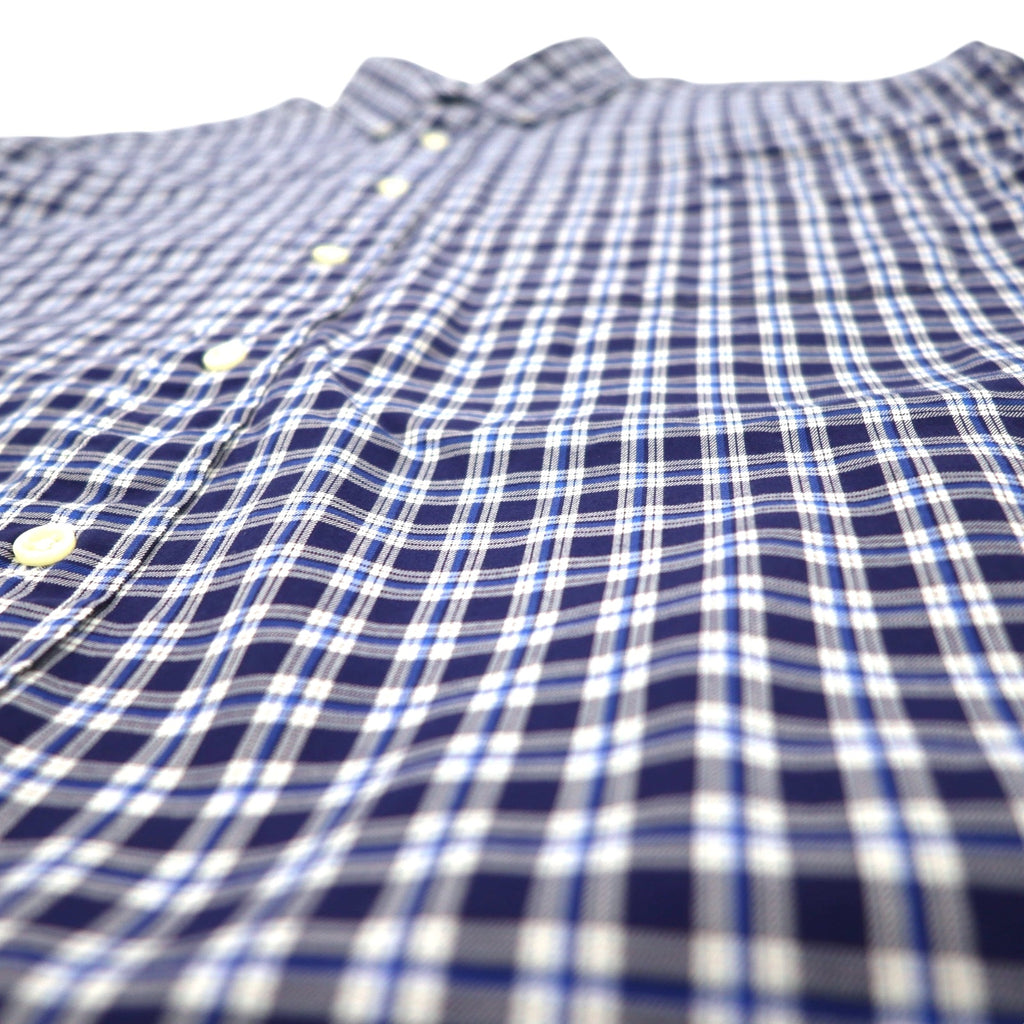 RALPH LAUREN 90s Button-down Shirt, L, Blue, Check, Cotton, BLAKE, Small Pony Embroidery