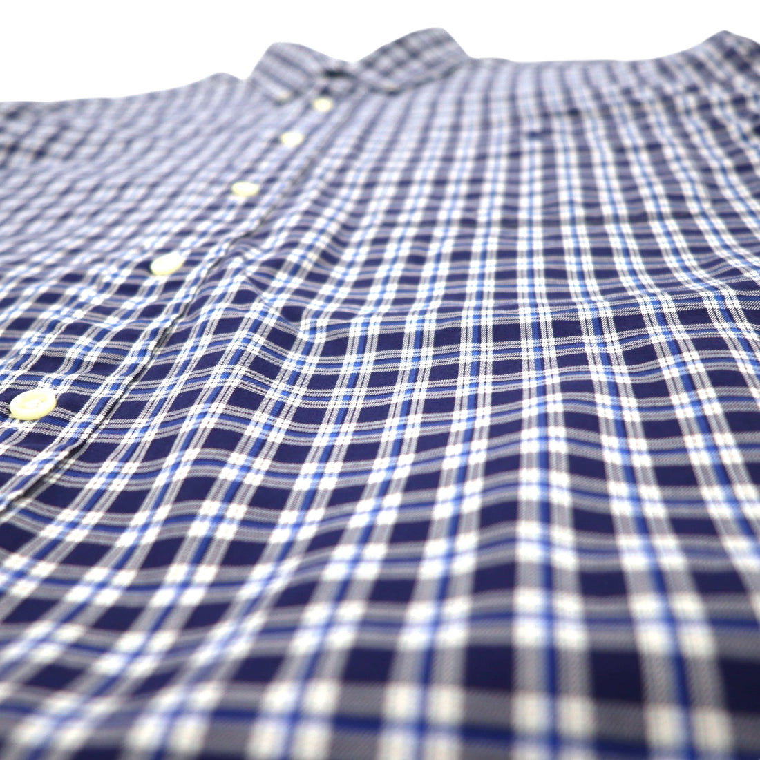 RALPH LAUREN 90s Button-down Shirt, L, Blue, Check, Cotton, BLAKE, Small Pony Embroidery