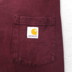 Carhartt Long Sleeve Pocket T-Shirt Long Tee 3XL Bordeaux Big Size Honduras Match
