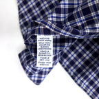 RALPH LAUREN 90s Button-down Shirt, L, Blue, Check, Cotton, BLAKE, Small Pony Embroidery