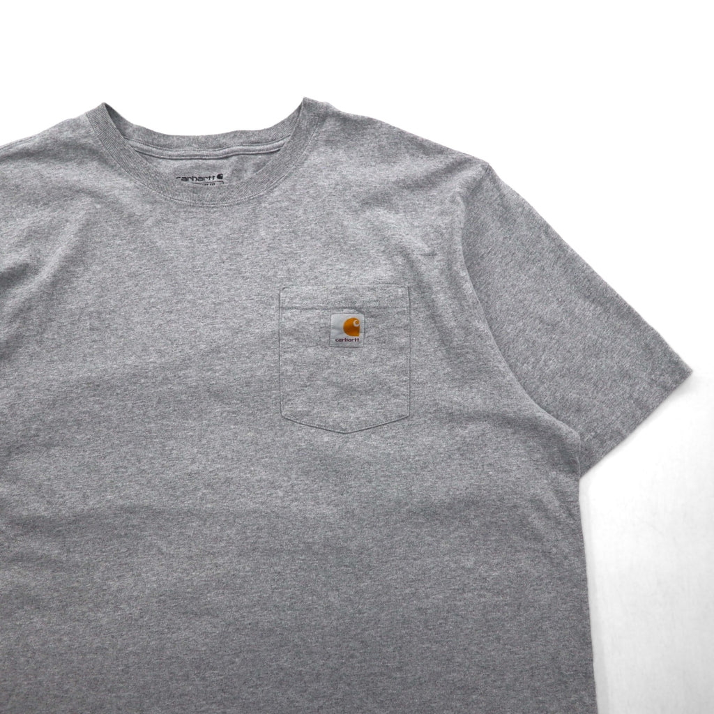 Carhartt Loose Fit Pocket T-Shirt, Size 2XL, Gray Cotton