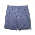 POLO RALPH LAUREN All-Over Pony Embroidered Shorts, Size L, Navy, Cotton