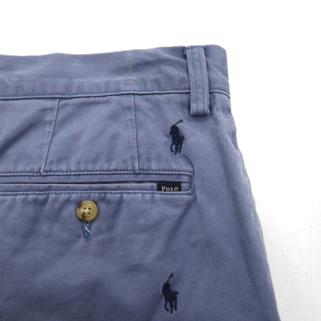 POLO RALPH LAUREN All-Over Pony Embroidered Shorts, Size L, Navy, Cotton