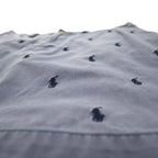 POLO RALPH LAUREN All-Over Pony Embroidered Shorts, Size L, Navy, Cotton