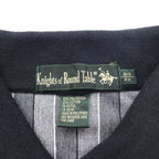 90s Knight of Round Table Crazy Pattern Polo Shirt 4XL Monochrome Cotton Big Size