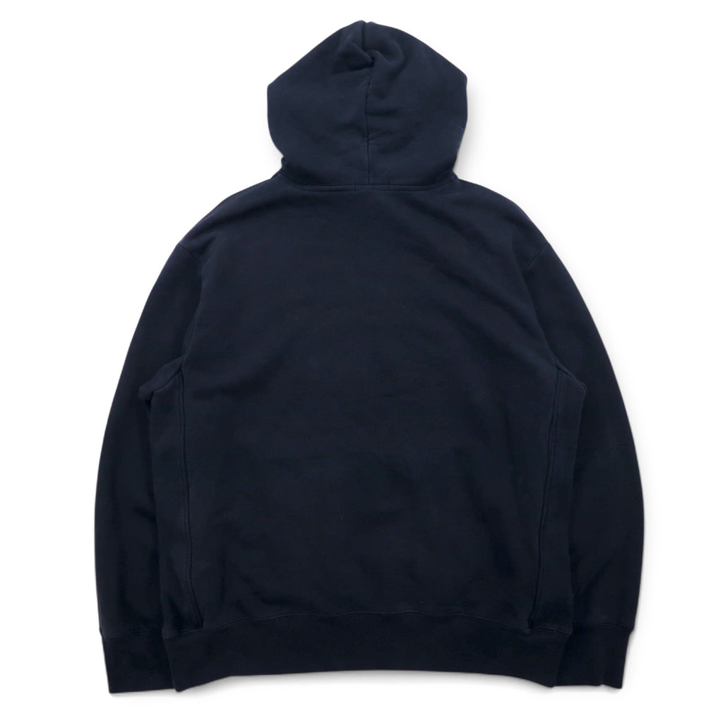 NAUTICA Reverse Weave Pullover Hoodie, XL, Black, Cotton, Fleece Lining, Embroidered Logo
