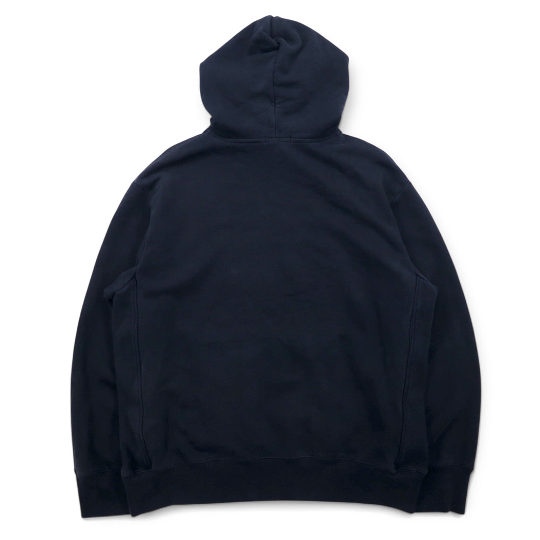 NAUTICA Reverse Weave Pullover Hoodie, XL, Black, Cotton, Fleece Lining, Embroidered Logo