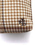 LAUREN RALPH LAUREN Gun Club Check Shoulder Bag Pochette Beige Nylon Canvas Leather Switching One Point Logo