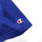 Champion 90s Made in USA Mesh Game Shirt, Size L, Blue Nylon, Embroidered Tag, Notre Dame Arch Logo