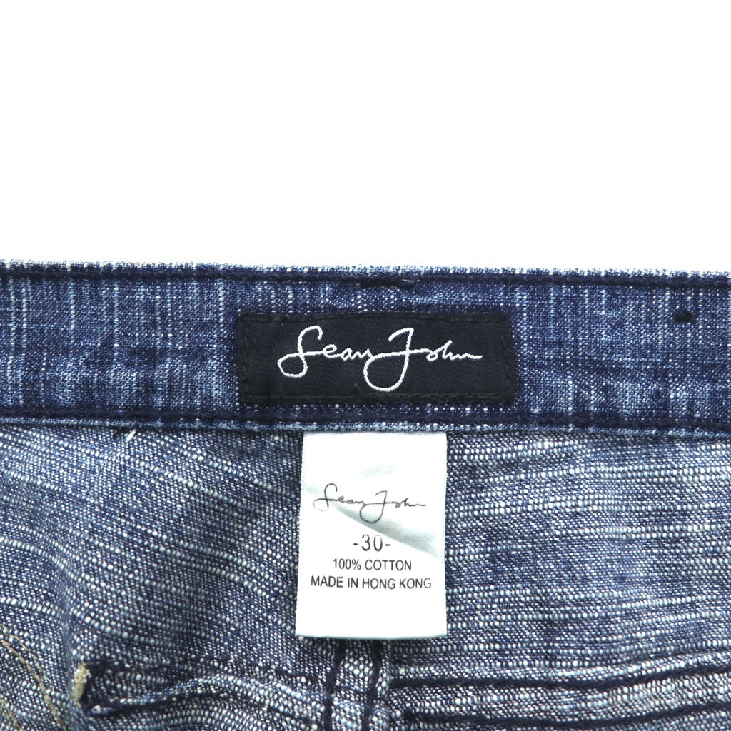 Sean John 00年代 バギー デニムパンツ ジーンズ M インディゴ ブルー コットン ユーズド加工