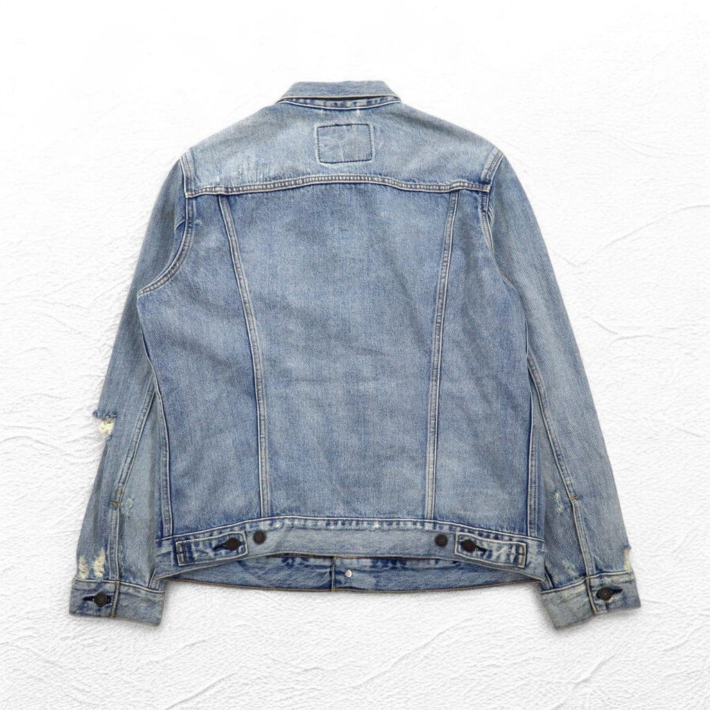 Levi's ダメージ加工 4th タイプ デニムジャケット Gジャン トラッカージャケット L インディゴ ブルー