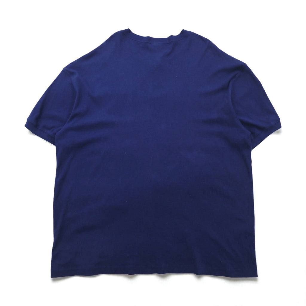 The Disney Store 90年代 ミッキーマウス ヘンリーネック Tシャツ 2XL ネイビー ワンポイント刺繍 ディズニー キャラクター