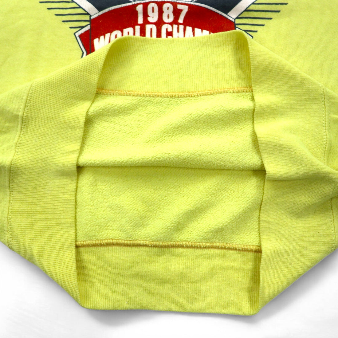Made in USA 80's BASSETT-WALKER MLB Sweatshirt L Yellow Cotton MINNESOTA TWINS